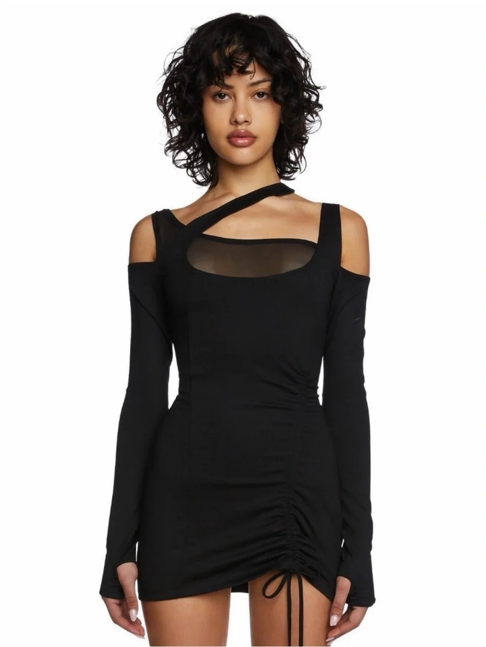 black hoco dress off the shoulder Strapless Mini Homecoming a homecoming dress by Minis Glowing Charisma White Sequin Color:Brown Water Buffalo